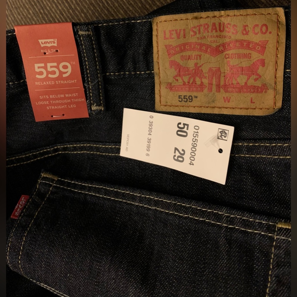 NWT Levi’s 50x29 Big & Tall. 559 Relaxed Straight Jeans.